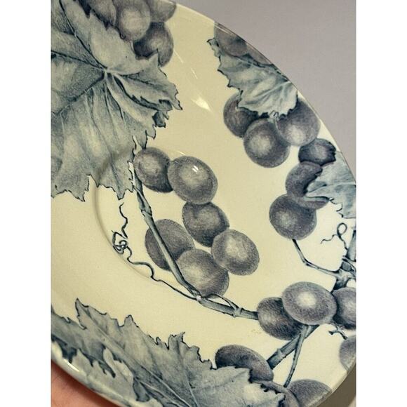 Royal Stafford Fine Earthenware England Blue Grape & Leaves Saucer Plate‎ - Picture 5 of 6